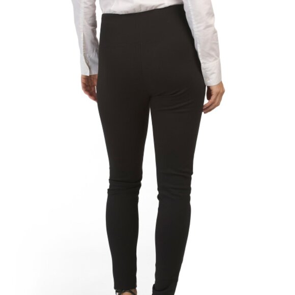 NEW CALVIN KLEIN Faux Leather Front Leggings black 267mn - Picture 2 of 2